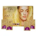 Lotus Radiant Gold Facial Kit for instant glow with 24K Pure Gold & Papaya 4 Easy Steps| SUITABLE FOR ALL SKIN TYPES | (SINGLE USE)