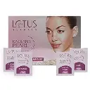 Lotus Herbals Radiant Pearl Facial Kit For Lightening & Brightening Skin With Pearl Dust & Green Tea, 4 Easy Steps, 37g(Single Use)