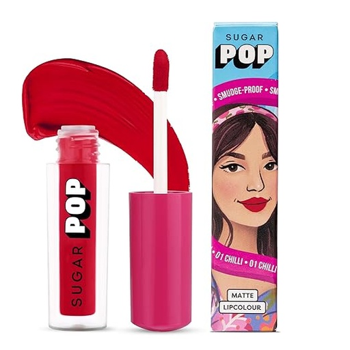 SUGAR POP liquid Matte Lipstick (01 Chilli)