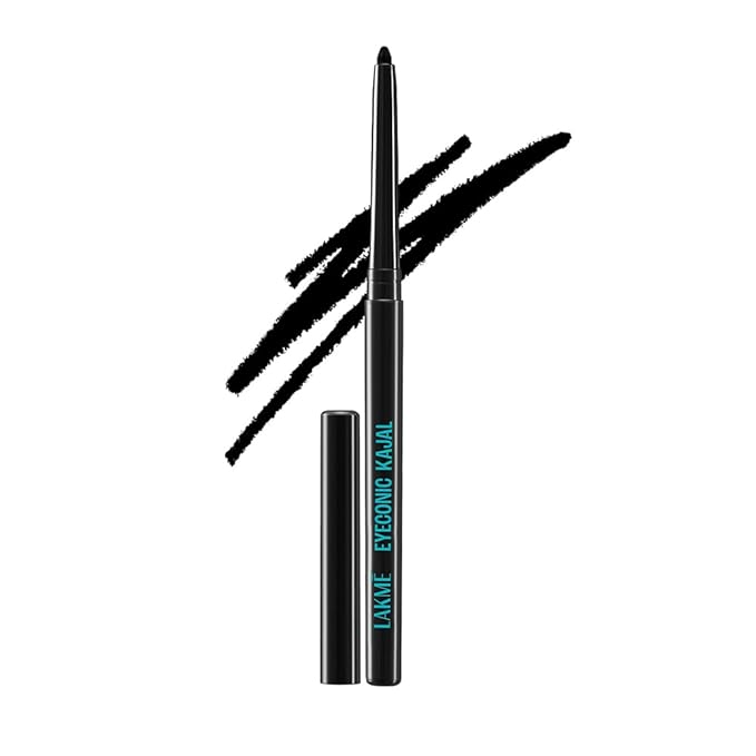 LAKMÉ Eyeconic Kajal 0.35 g Matte Kohl Liner in a Twist Up Pencil - Waterproof, Smudge Proof & Long Lasting