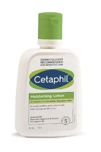 Cetaphil Moisturizing Lotion for Normal to Combination, Sensitive Skin| 100 ml| Moisturizer with Niacinamide, Panthenol