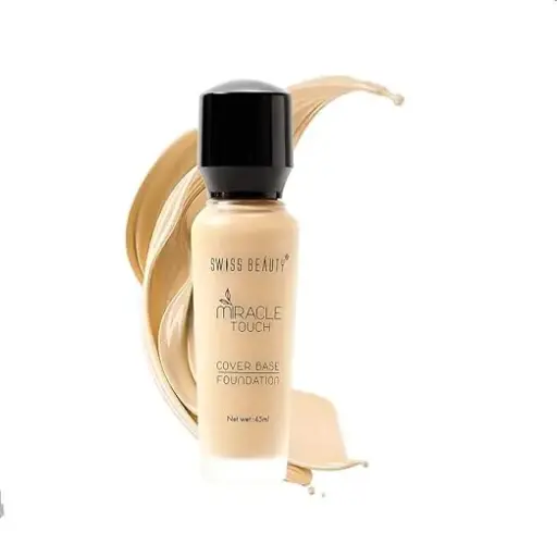 SWISS BEAUTY Miracle Touch Liquid Matte Full Coverage Foundation For Oily Skin, Face Makeup