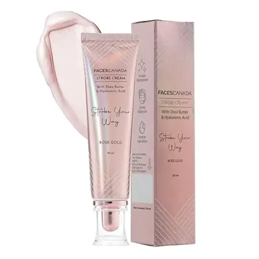 FACES CANADA Strobe Cream 30ml | Primer + Highlighter + Moisturizer | Shea Butter & Hyaluronic Acid