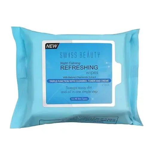 Swiss Beauty Daily Essentials Makeup Remover Cleansing Wet Wipes, 25 Pcs