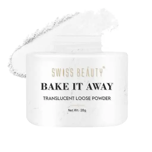 Swiss Beauty Bake It Away Makeup Loose Powder | Lightweight Setting Powder | Loose Compact Powder