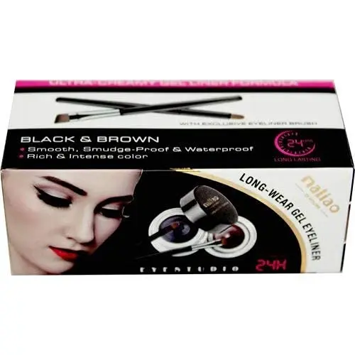 maliao Gel Eyeliner -24Hours- Black & Brown Combo with Set of Brush