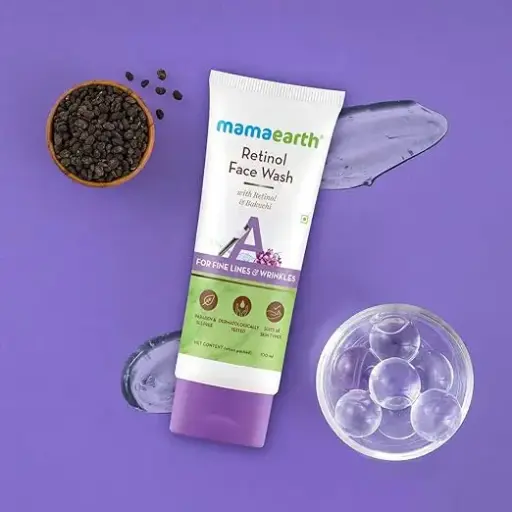 Mamaearth Retinol with Retinol & Bakuchi for Fine Lines and Wrinkles Facewash