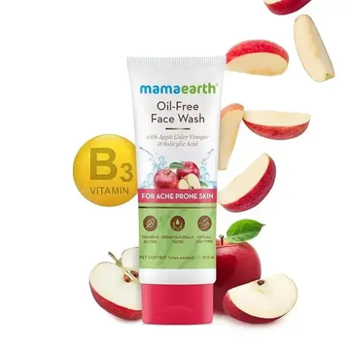 Mamaearth Oil Free Facewash For Oily Skin, With Apple Cider Vinegar & Salicylic Acid For Acne-Prone Skin 100 Ml