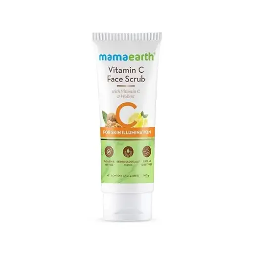 Mamaearth Vitamin C Face Scrub for Glowing Skin, With Vitamin C and Walnut For Skin Illumination