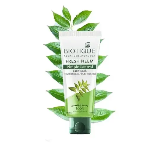 Biotique Fresh Neem Pimple Control Face Wash Prevents Pimples For All Skin Types