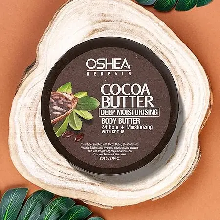Oshea Herbals Cocoa Butter Deep Moisturising cream | Enriched with Cocoa Butter, Shea Butter & Vitamin E | Free 200g